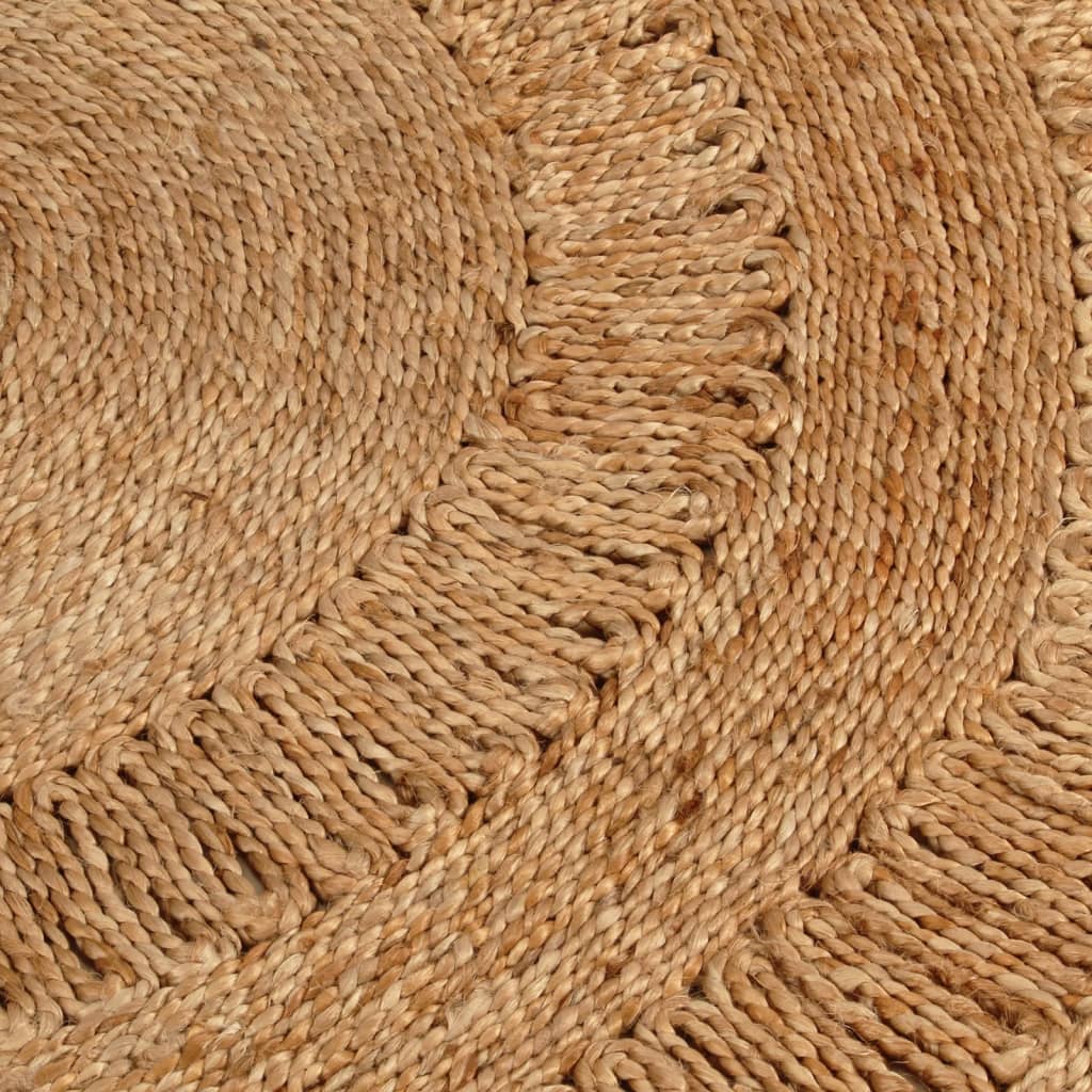 Vidaxl Teppich um 120 cm geflochtene Jute