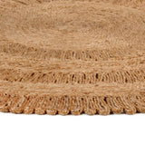 Vidaxl Teppich um 150 cm geflochtene Jute
