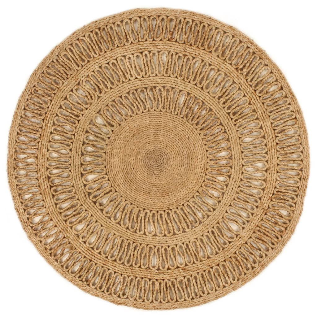 Tapis vidaxl autour de 90 cm de jute tressée