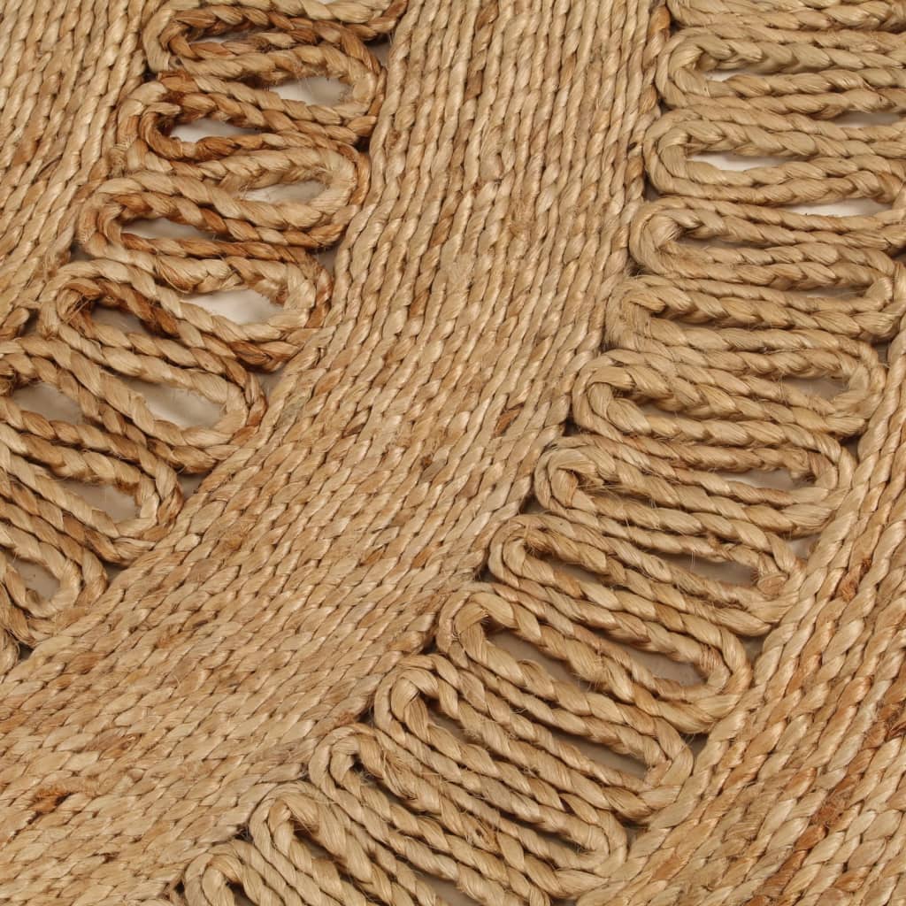 Tapis vidaxl autour de 90 cm de jute tressée