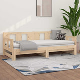 Vidaxl slaapbank uitschuifbaar massief grenenhout 2x(80x200) cm