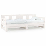 Vidaxl slaapbank uitschuifbaar massief grenenhout wit 2x(90x190) cm