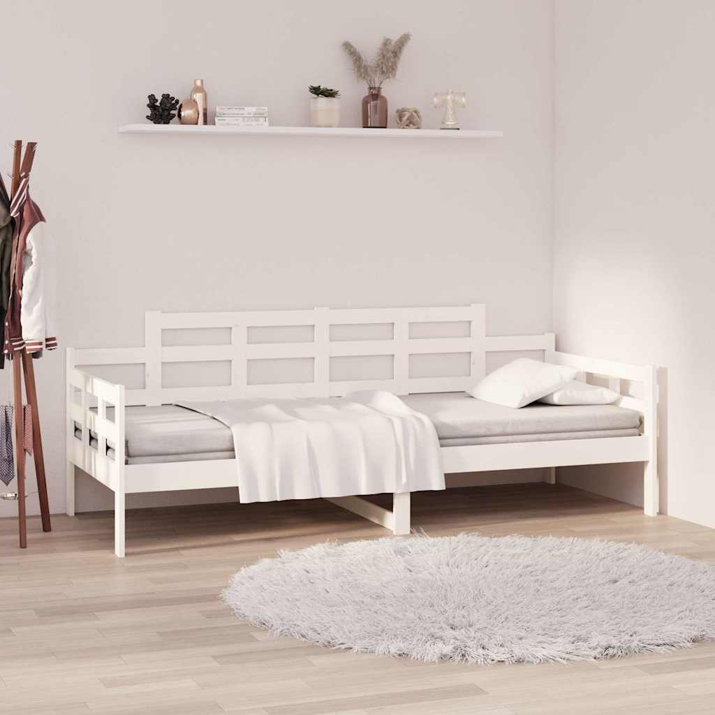 Vidaxl slaapbank massief grenenhout wit 90x200 cm