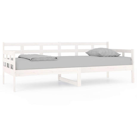 Vidaxl slaapbank massief grenenhout wit 80x200 cm