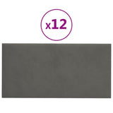 Vidaxl -Wandplatten 12 ST 2,16 m² 60 x 30 cm Samt dunkelgrau
