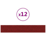 Vidaxl Wandpaneele 12 ST 1,62 m² 90 x 15 cm Stoffwein rot