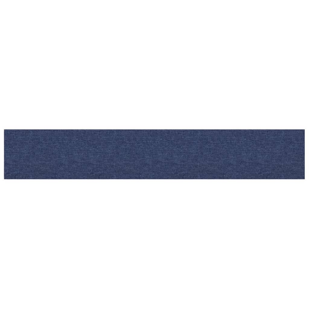 Panneaux muraux vidaxl 12 st 1,62 m² 90x15 cm tissu bleu