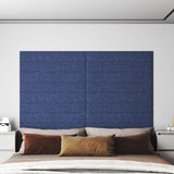 Vidaxl Wall panels 12 st 1.62 m² 90x15 cm fabric blue