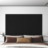 Paneles de pared Vidaxl 12 st 1.62 m² 90x15 cm Velvet negro