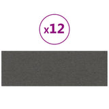 Vidaxl -Wandplatten 12 ST 3,24 m² 90 x 30 cm Dunkelgrau