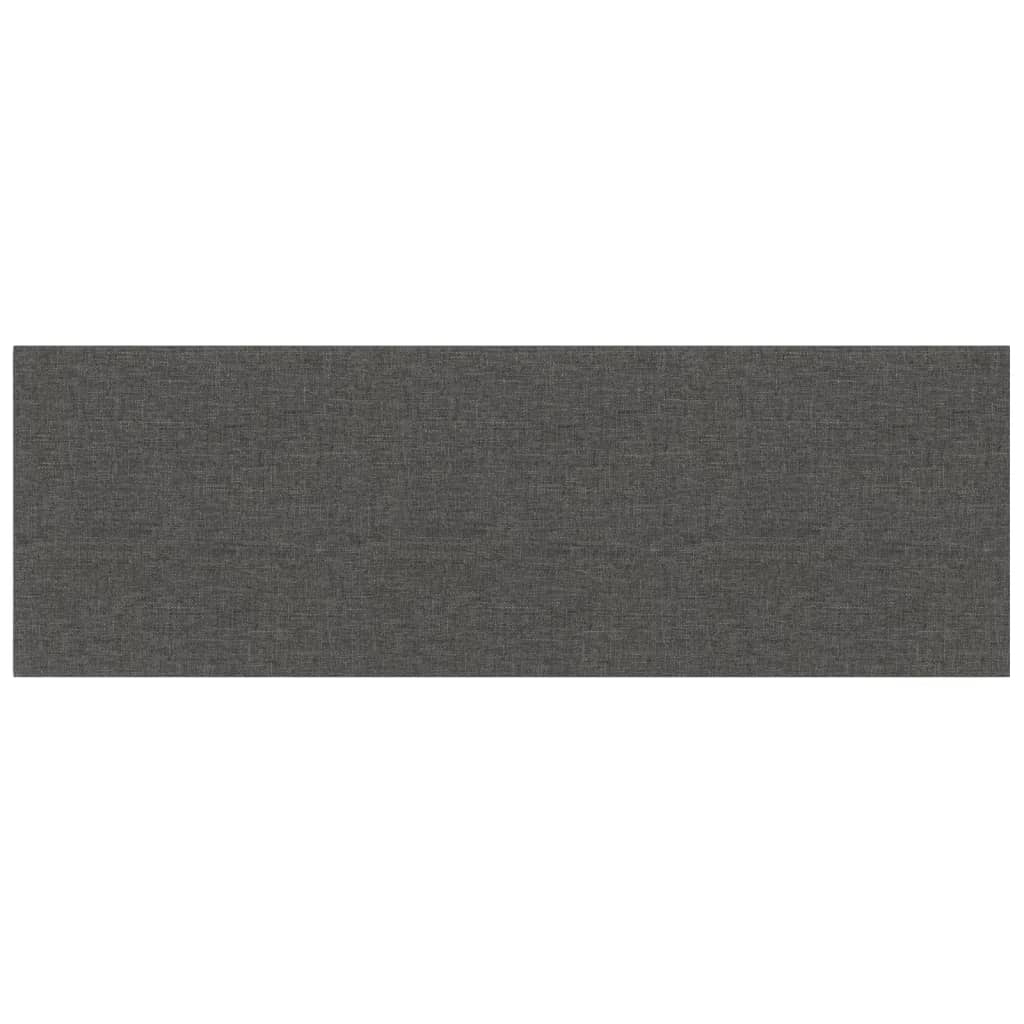 Panneaux muraux vidaxl 12 ST 3,24 m² 90x30 cm tissu gris foncé