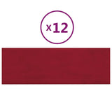 Vidaxl Wandpannelen 12 st 3.24 m² 90x30 cm velvet Wäin rout