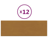 Panneaux muraux vidaxl 12 ST 3,24 m² 90x30 cm en velours marron