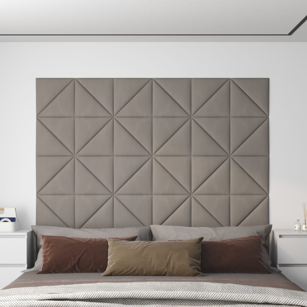 Vidaxl Wall panels 12 pcs 0.54 m² 30x30 cm velvet light gray