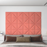 Paneles de pared Vidaxl 12 PCS 0.54 m² 30x30 cm de terciopelo rosa