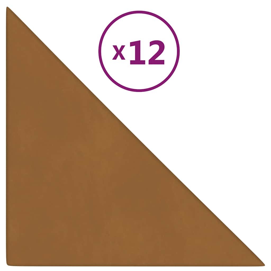 Vidaxl -Wandplatten 12 Stk 0,54 m² 30 x 30 cm Samtbraun