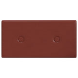 Vidaxl Wandpaneele 12 Stcs 0,54 m² 30x15 cm künstlicher Lederwein rot