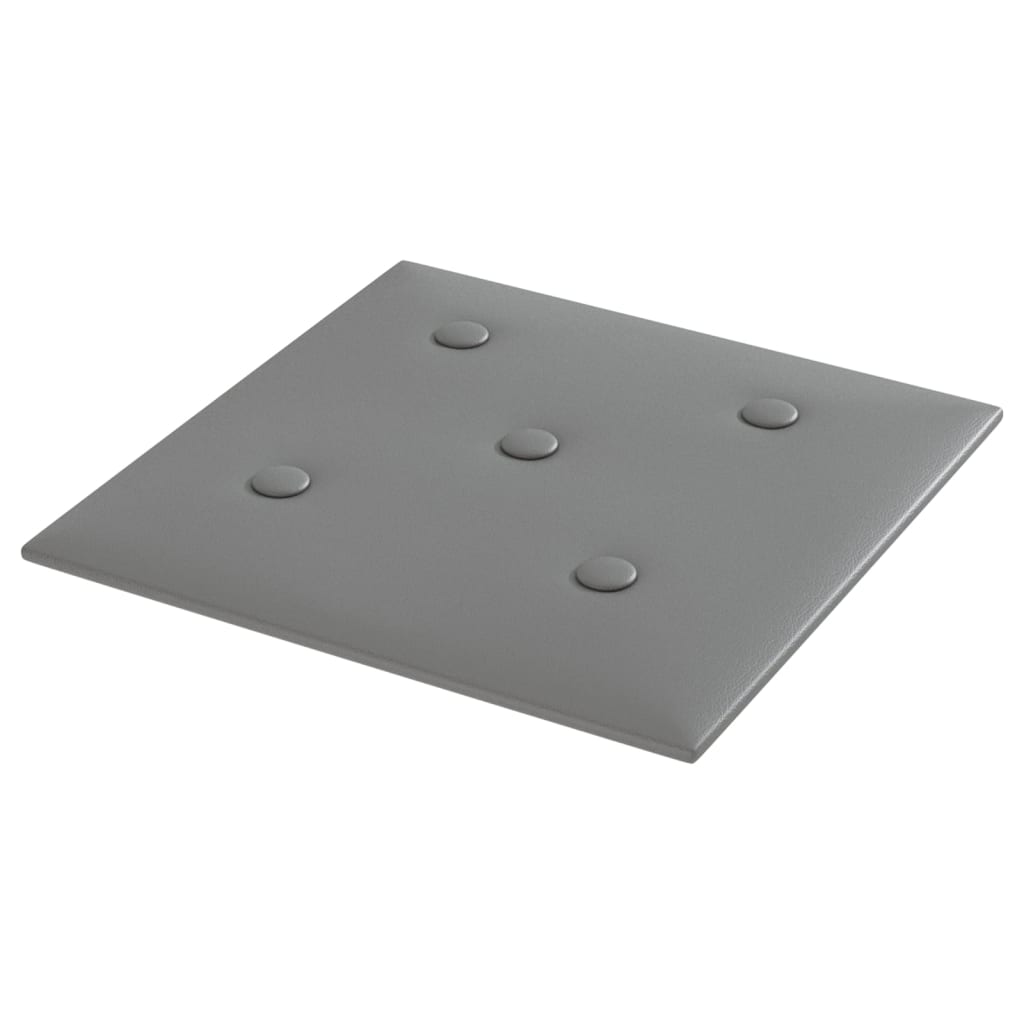 Vidaxl -Wandplatten 12 ST 1,08 m² 30 x 30 cm künstliches Ledergrau grau