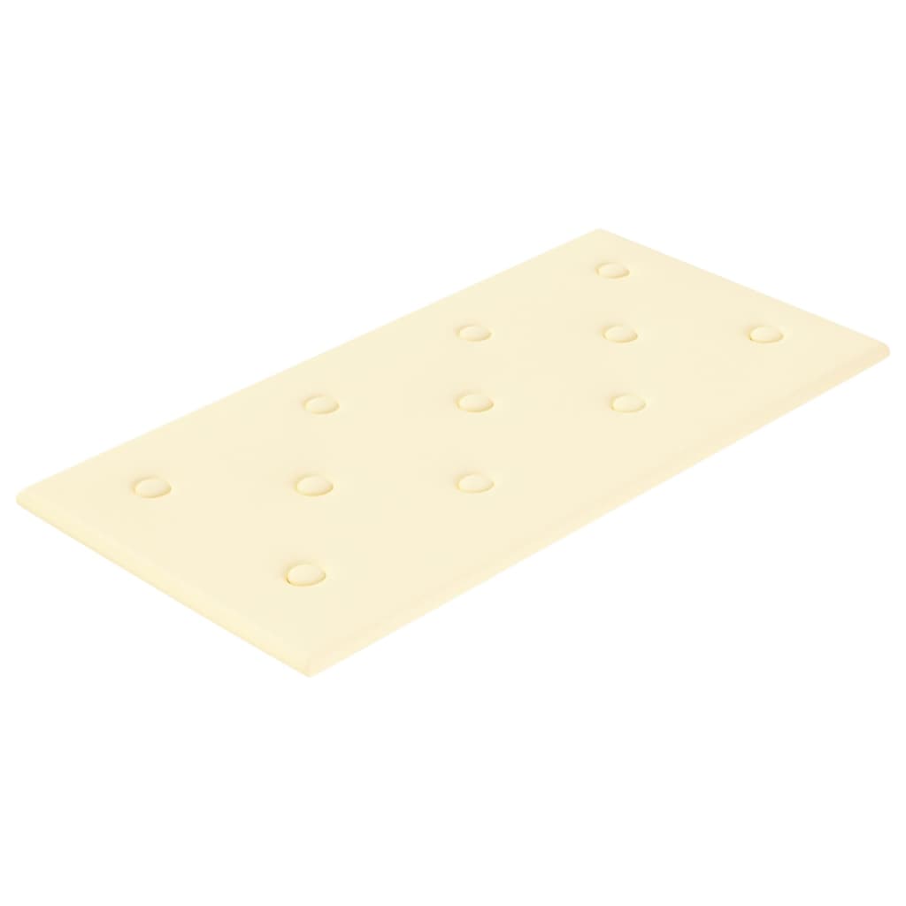 Pannelli a parete Vidaxl 12 ST 2,16 m² 60x30 cm Crema in pelle artificiale -Collorato