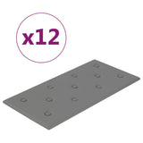 Vidaxl Wandpannels 12 St.16 m² 603 cm kënschtlech Lieder Grey