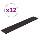 Pannelli a parete Vidaxl 12 ST 1,62 m² 90x15 cm in pelle artificiale nera