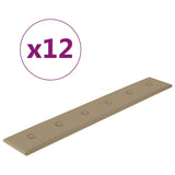 Vidaxl -Wandplatten 12 ST 1,62 m² 90 x 15 cm Kunstleder Cappuccinocolid