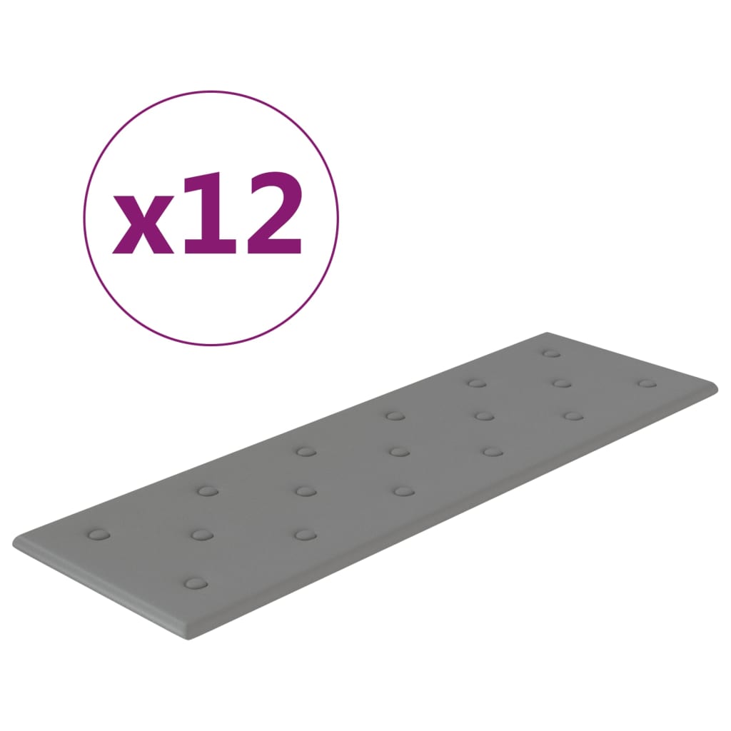 Vidaxl Wandpannelen 12 st 3,24 m² 90x30 cm kënschtlech Lieder