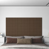 Vidaxl Wall Panels 12 St 1.08 m² 60x15 cm stoff brun