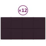 Vidaxl Wandpannelen 12 St.16 m² 60x30 cm Stoff Purple