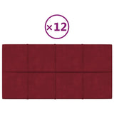 Panneaux muraux Vidaxl 12 ST 2,16 M² 60x30 cm VELVET VEL RED