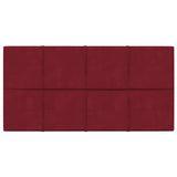Vidaxl -Wandplatten 12 ST 2,16 m² 60 x 30 cm Samtweinrot rot