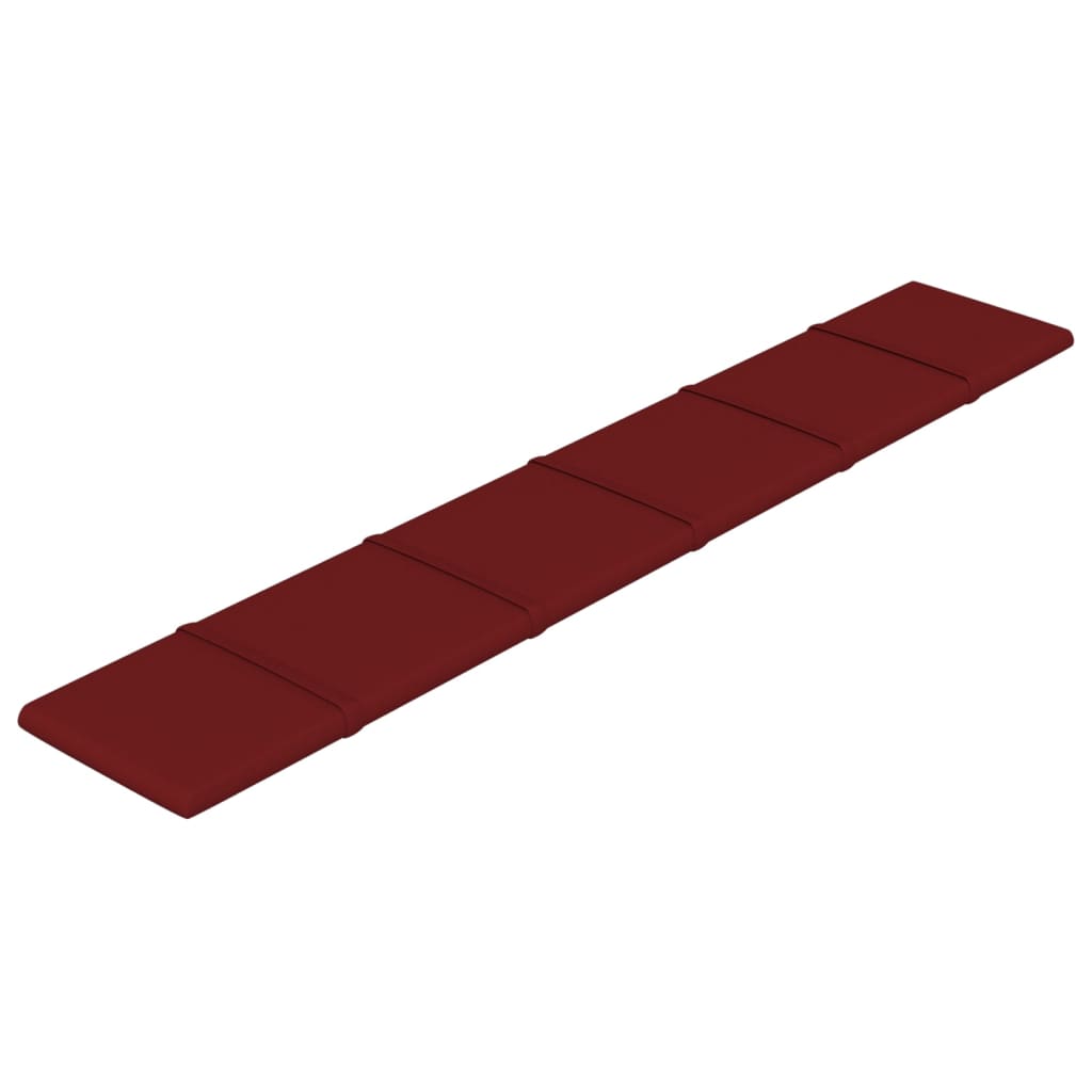 Vidaxl Wall panels 12 st 1.62 m² 90x15 cm Fabric wine red