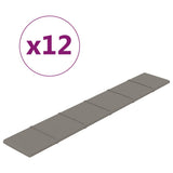 Vidaxl -Wandplatten 12 ST 1,62 m² 90 x 15 cm Samt hellgrau