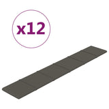 Vidaxl Wall panels 12 st 1.62 m² 90x15 cm velvet dark gray