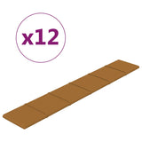 Vidaxl -Wandplatten 12 ST 1,62 m² 90 x 15 cm Samtbraun