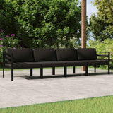 Vidaxl 4-delige loungeset met kussens aluminium antracietkleurig