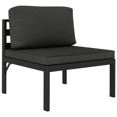 Vidaxl 5-delige loungeset met kussens aluminium antracietkleurig