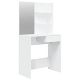 Vidaxl kaptafel met spiegel 74,5x40x141 cm wit