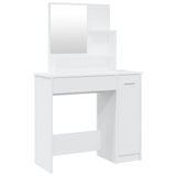 Vidaxl kaptafel met spiegel 86,5x35x136 cm wit