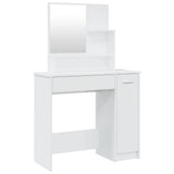 Vidaxl kaptafel met spiegel 86,5x35x136 cm hoogglans wit