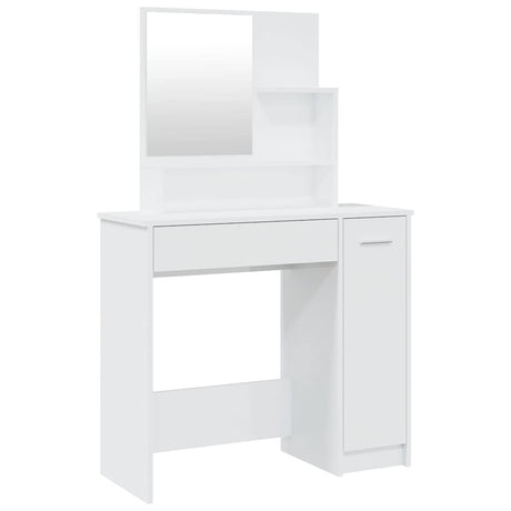 Vidaxl kaptafel met spiegel 86,5x35x136 cm hoogglans wit