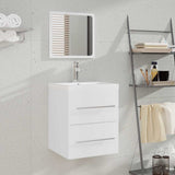 Vidaxl badkamerkast met spiegel 41x38,5x48 cm wit