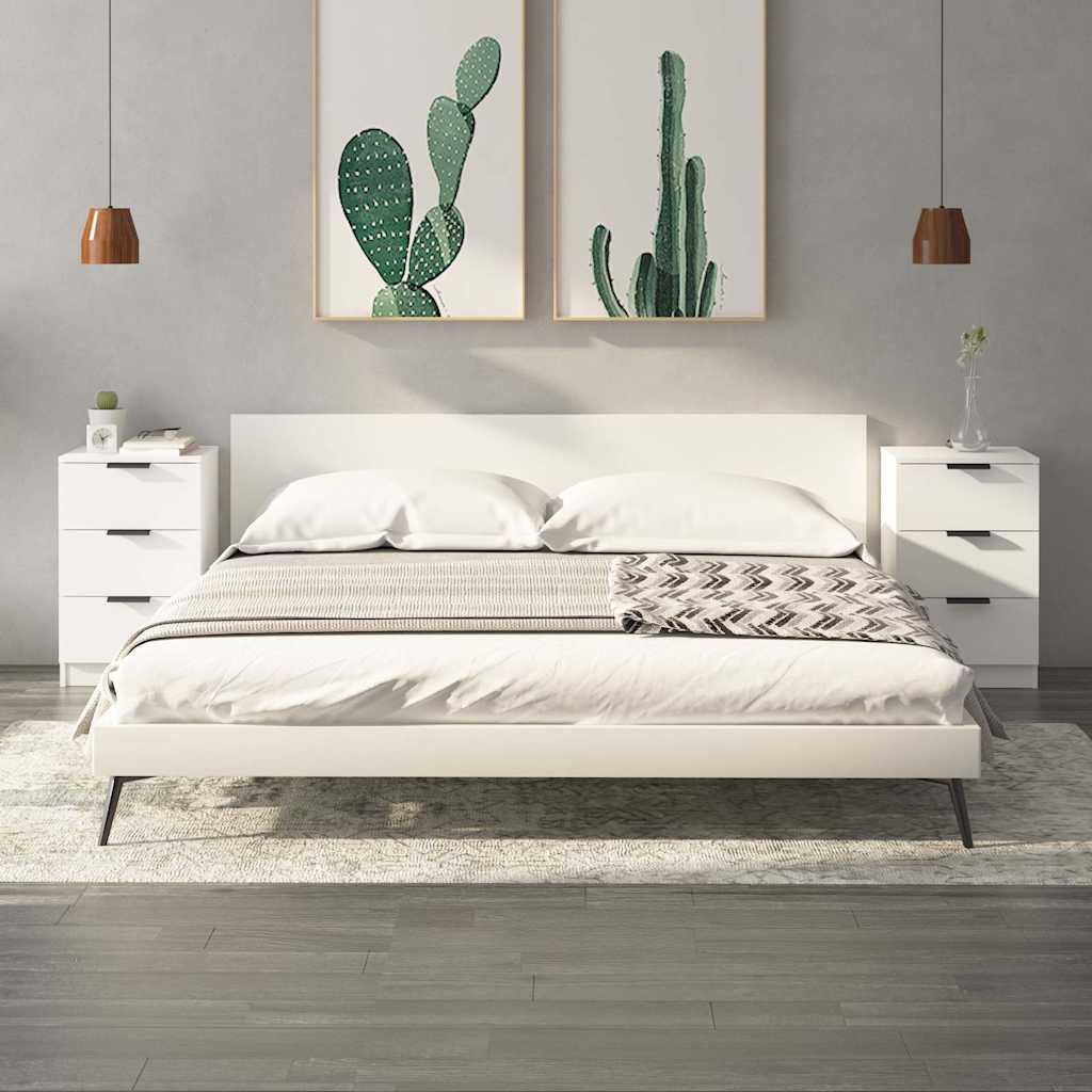 Vidaxl nachtkastjes 2 st 40x36x65 cm wit