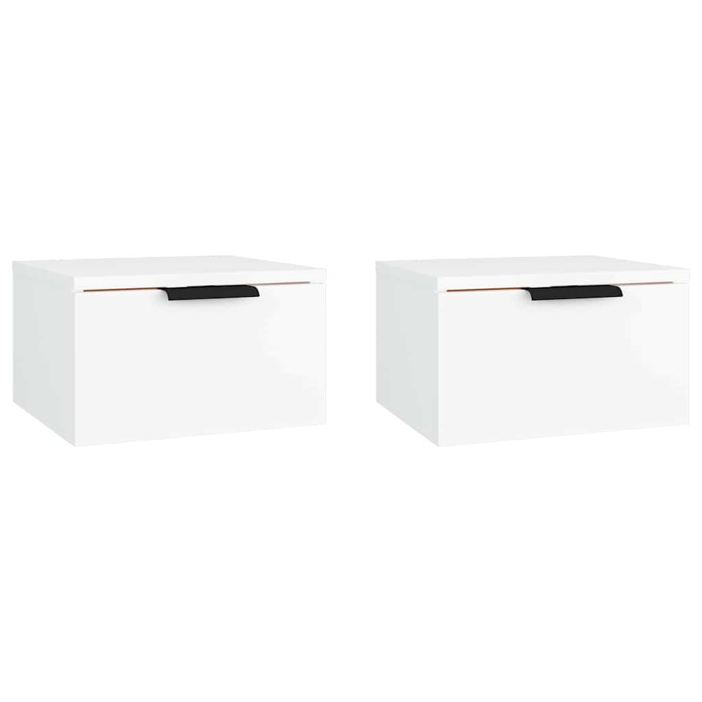 Vidaxl nachtkastjes wandgemonteerd 2 st 34x30x20 cm wit