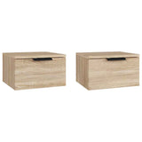 Vidaxl nachtkastjes 2 st wandgemonteerd 34x30x20 cm sonoma eikenkleur