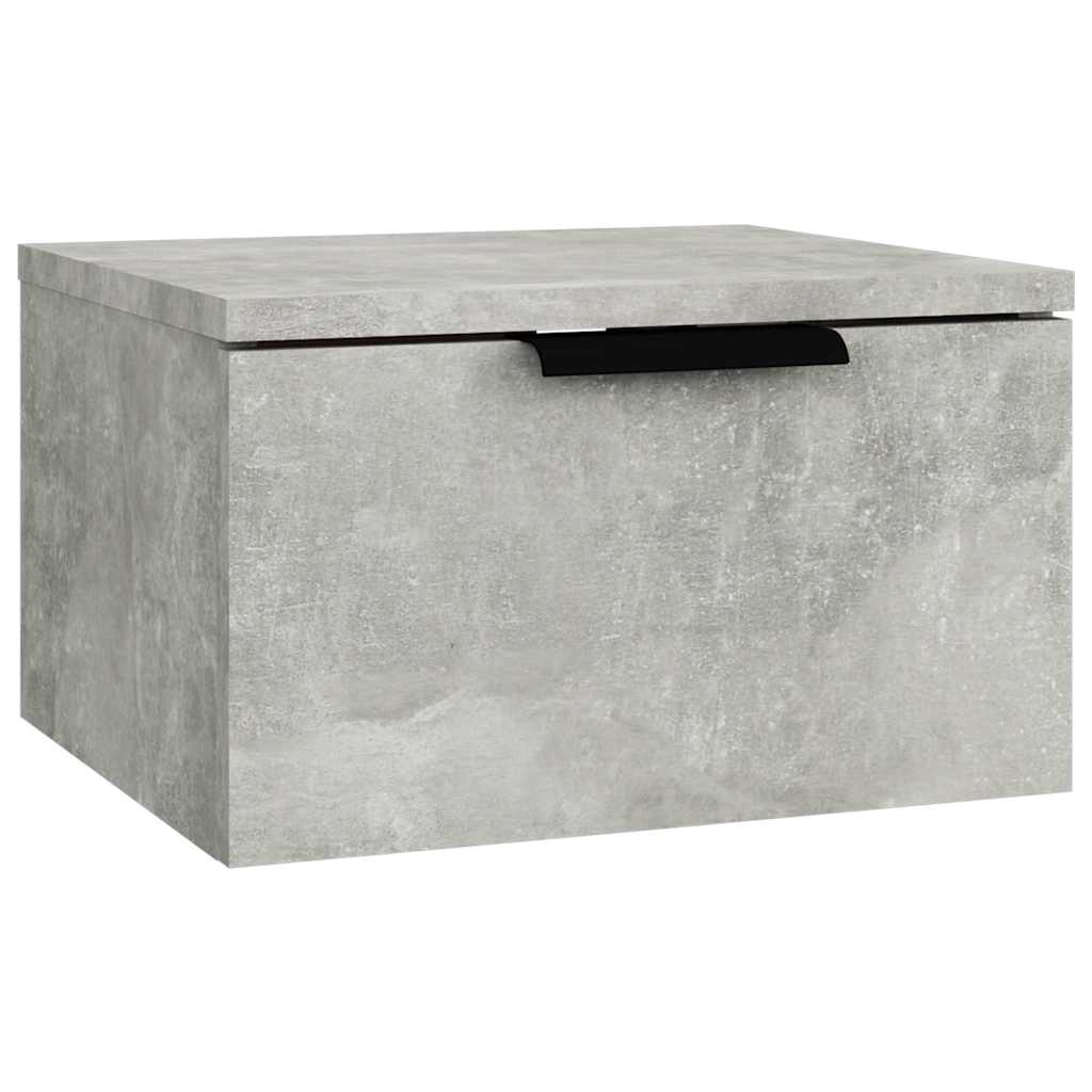 Vidaxl nachtkastjes 2 st wandgemonteerd 34x30x20 cm betongrijs