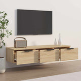 Vidaxl wandkast 102x30x20 cm bewerkt hout sonoma eikenkleurig