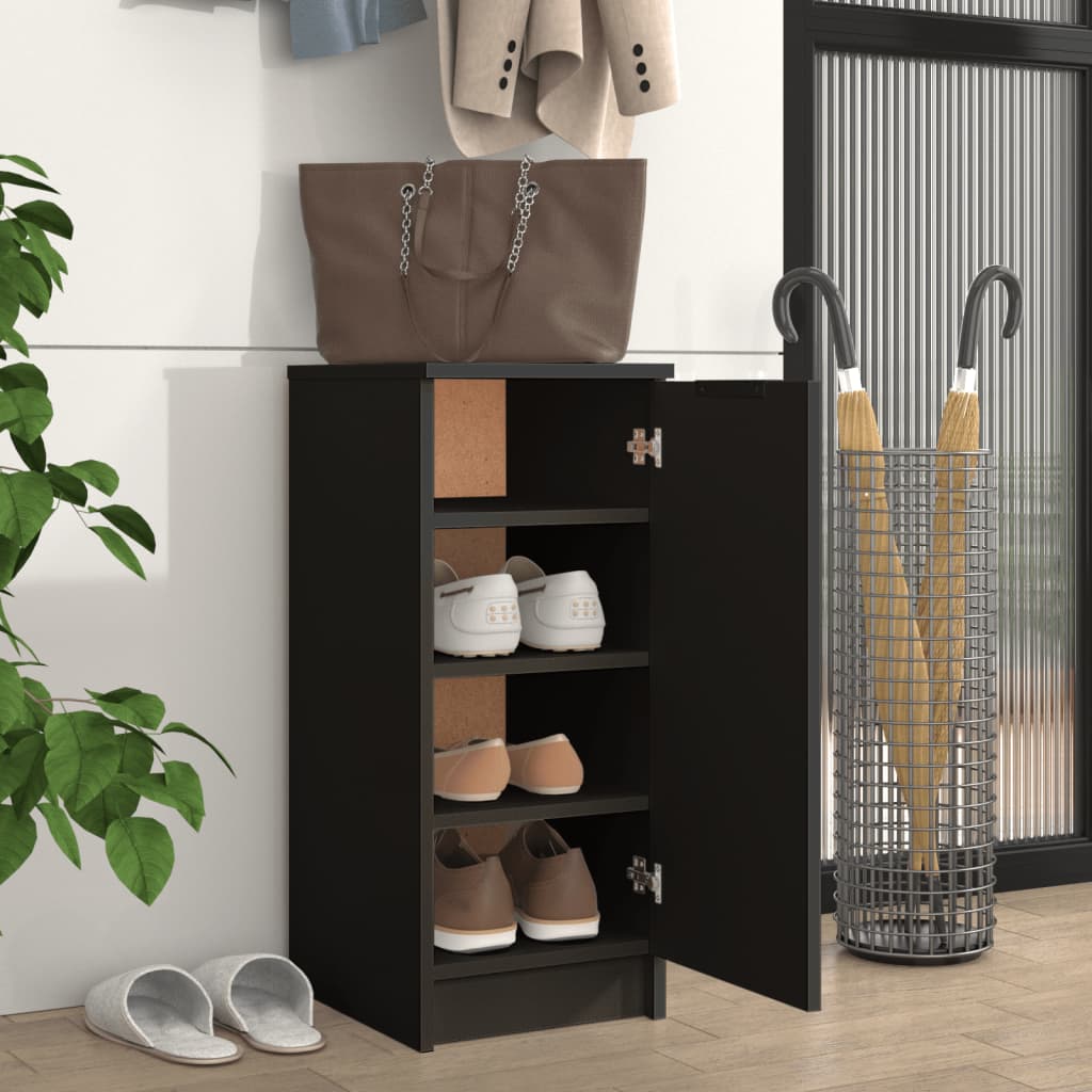 Vidaxl Shoe cabinet 30x35x70 cm Properted Wood Black