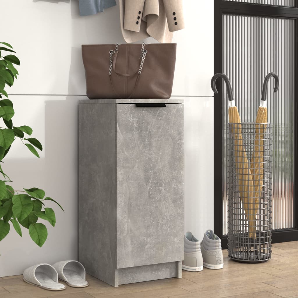 Vidaxl Cabinet da scarpe 30x35x70 cm Betongrijs in legno elaborato