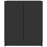 Vidaxl Schuhschrank 59x35x70 cm propertiertes Holzschwarz